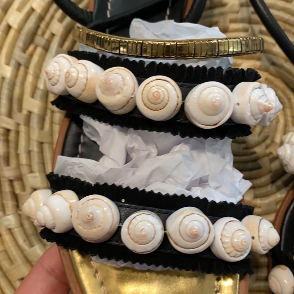 Tory Burch Sinclair Seashell Ankle Wrap Sandal - Picture 5 of 16